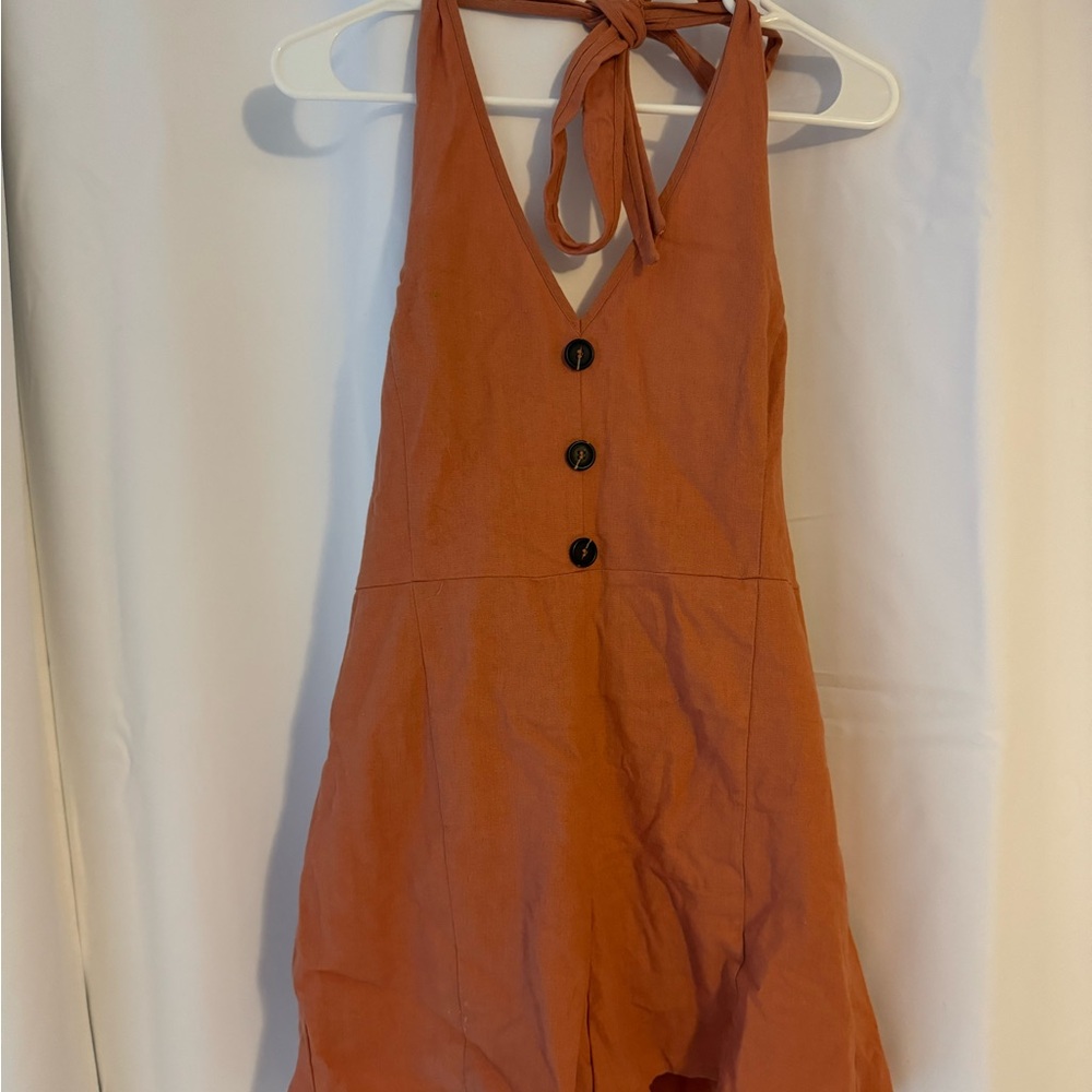 Halter low back romper